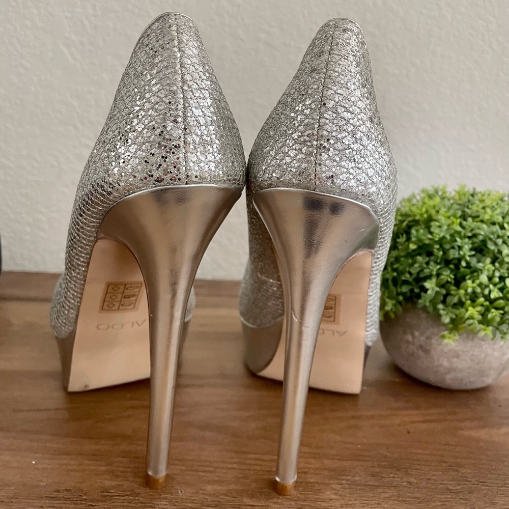 ALDO Silver Sparkly high heels - Picture 6 of 10